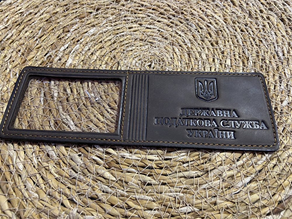 Обкладинка "Державна податкова служба України" із вінтажної шкіри коричневого кольору Київ - фото 2