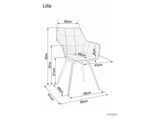 Стілець LILIA VELVET чорний каркас/сірий BL.14 Дніпро