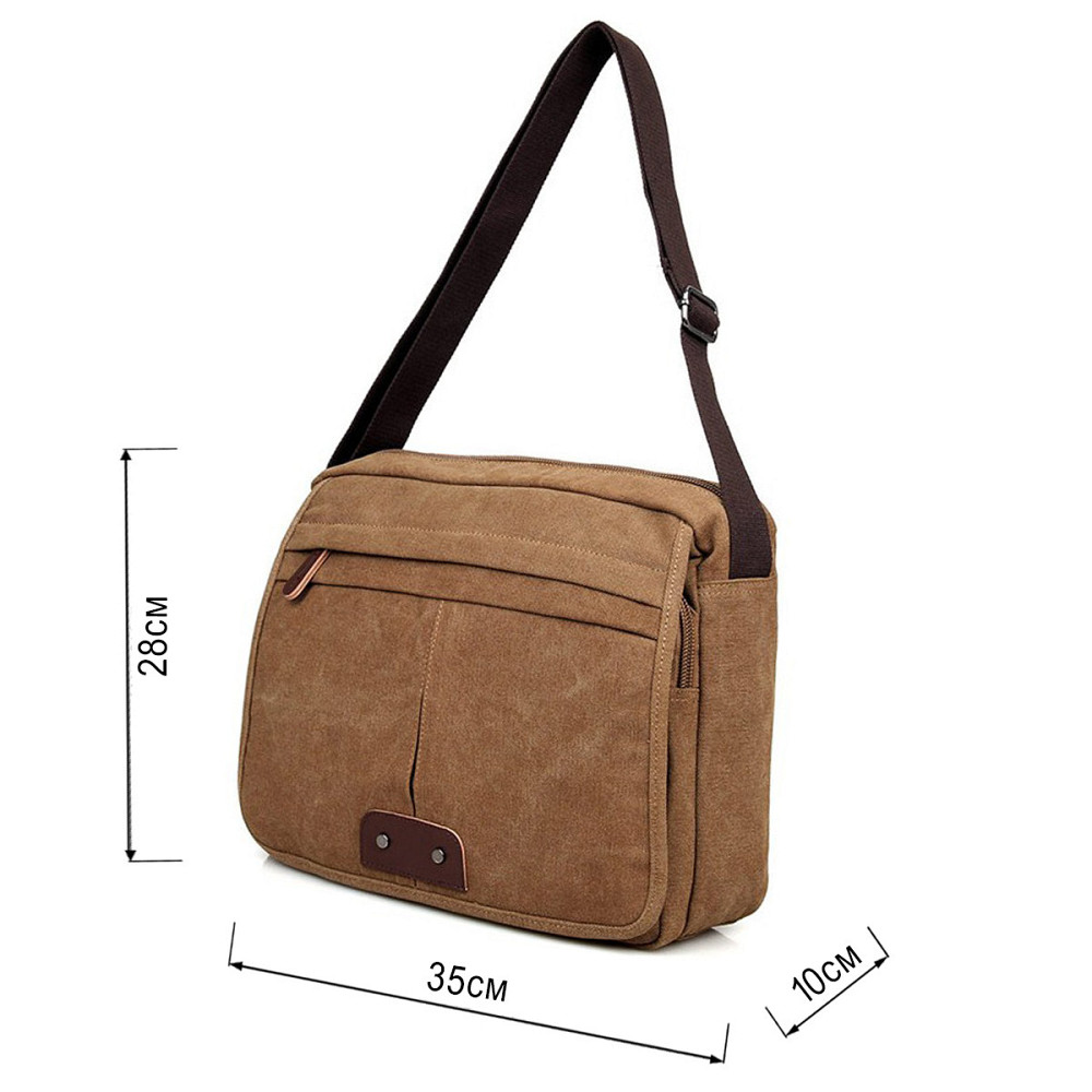 Сумка мужская текстильная Коричневая (Vintage) Киев - изображение 17