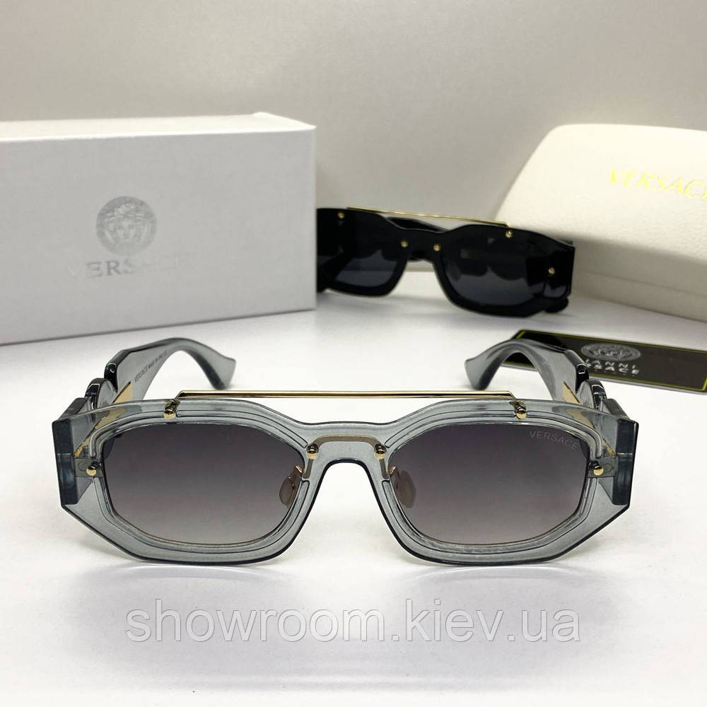 Жіночі стильні сонцезахисні окуляри VE (012) сірі Київ - фото 3