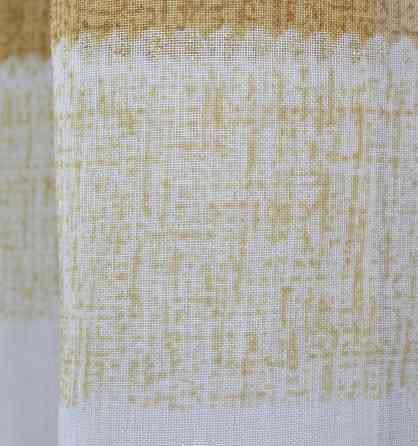 Тюль батист с полосками цвет бежевый с коричневым 1101т Киев