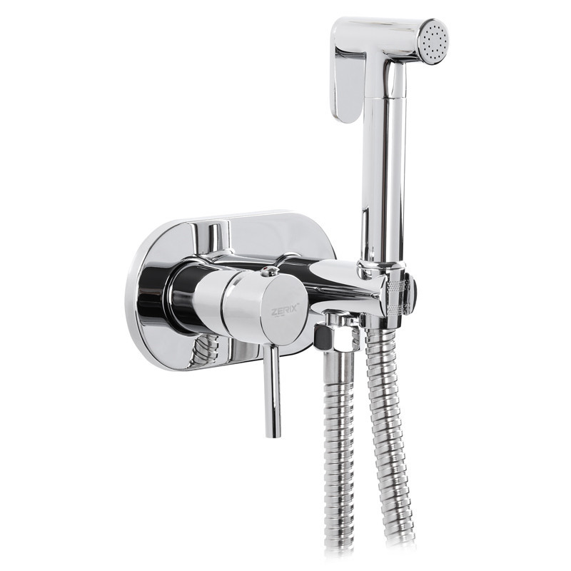 Змішувач для гігієнічного душу Zerix LR5398-5 вбудовуваний латунь/хром (LL1775) Чернівці - фото 2