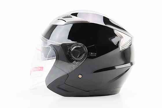 Шолом відкритий+відкидні окуляри BLD-708 М (57-58см), ЧОРНИЙ глянець Киев