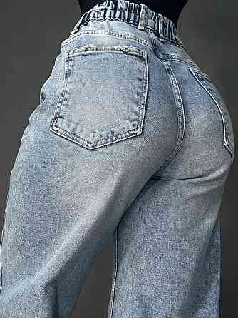 Джинси жіночі Sherocco 5218 WIDE LEG палаццо з резинкою на талії великі розміри блакитні, блакитний, 33, 33, 93 см, 120 см Київ