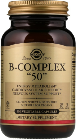 Витамины В-50 комплекс Solgar B-Complex 50 100 капсул Киев