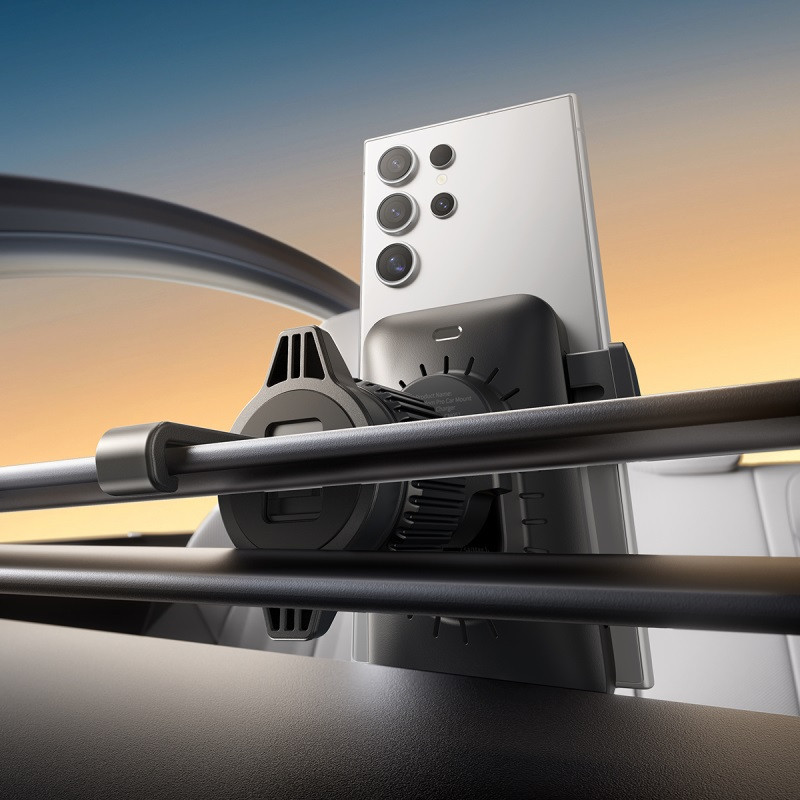 Автотримач для телефону з бездротовою зарядкою Baseus Cosmic Black Київ - фото 2