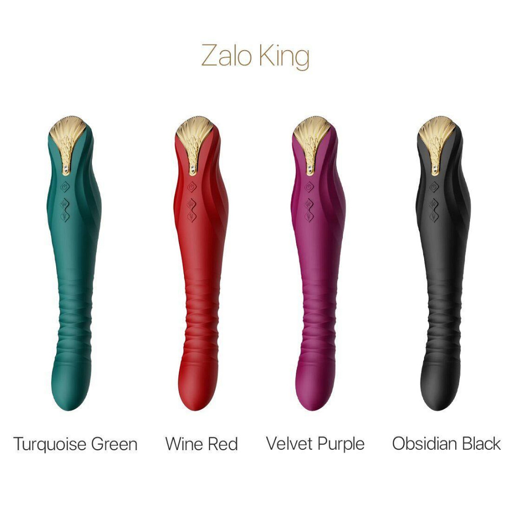 Смартвибратор-пульсатор Zalo — King Obsidian Black, кристалл Swarovski Sex Aura Киев - изображение 9