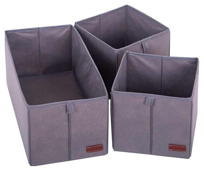 Комплект коробок для хранения вещей в шкафу KHY-grey (Серый) Сумы - изображение 1