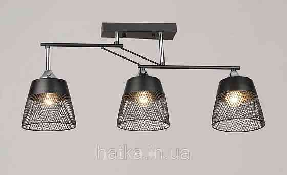 Люстра стельова VALESO K2324/3 на 3 плафони E27, Чорний+Хром, Метал Київ