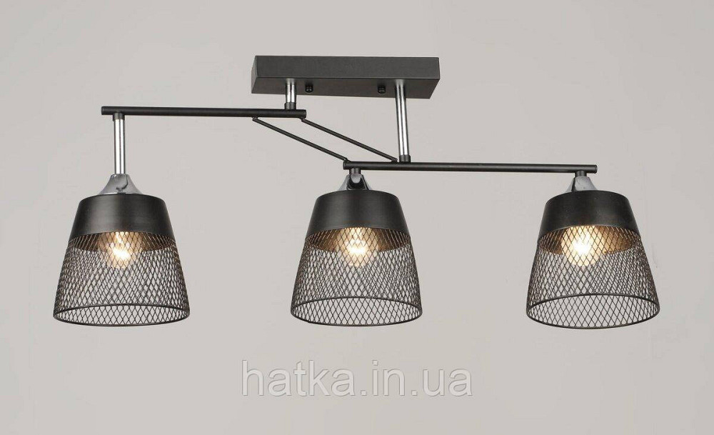 VALESO Ceiling Chandelier K2324/3 for 3 E27 bulbs, Black+Chrome, Metal Киев - изображение 1