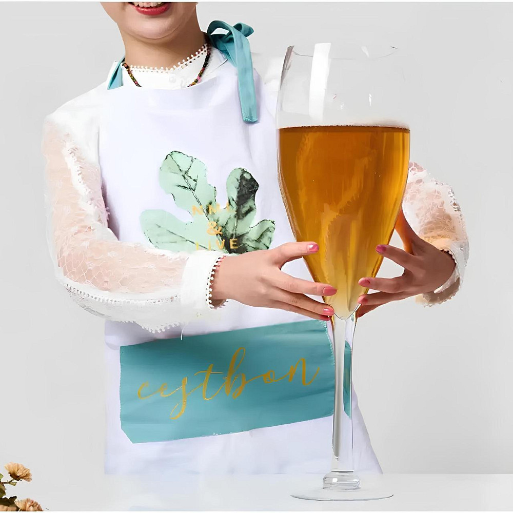 Огромный стеклянный бокал RESTEQ для шампанского и вина — 3 литра, высота 50 см, декоративный бокал-подарок Киев - изображение 1