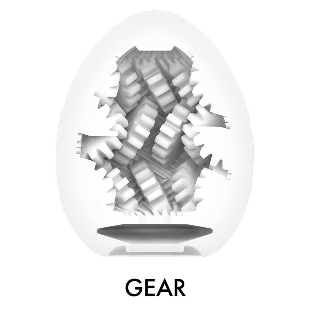 Мастурбатор-яйце Tenga Egg Gear, щільний TPE, пробник лубриканту 5 мл Sex Aura Київ - фото 3