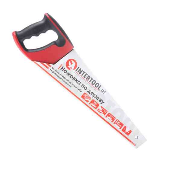 Ножівка по деревині, 400 мм, з тефлоновим покриттям, з гартованим зубом, потрійне заточування, 7 зуб/дюйм INTERTOOL HT-3107 Київ