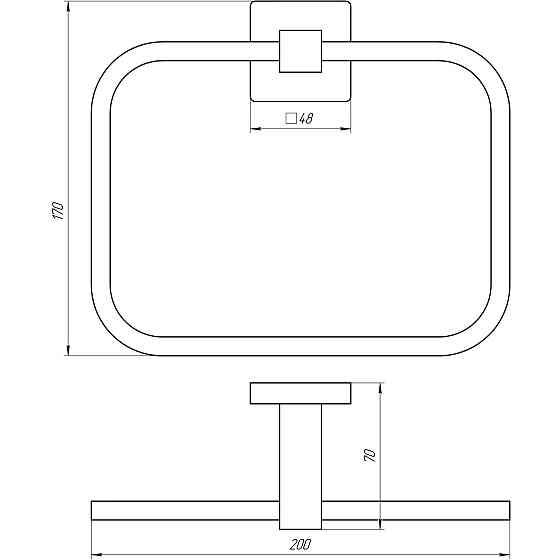 Держатель полотенец Globus Lux SQ 9407 SUS304 (000019465) Киев