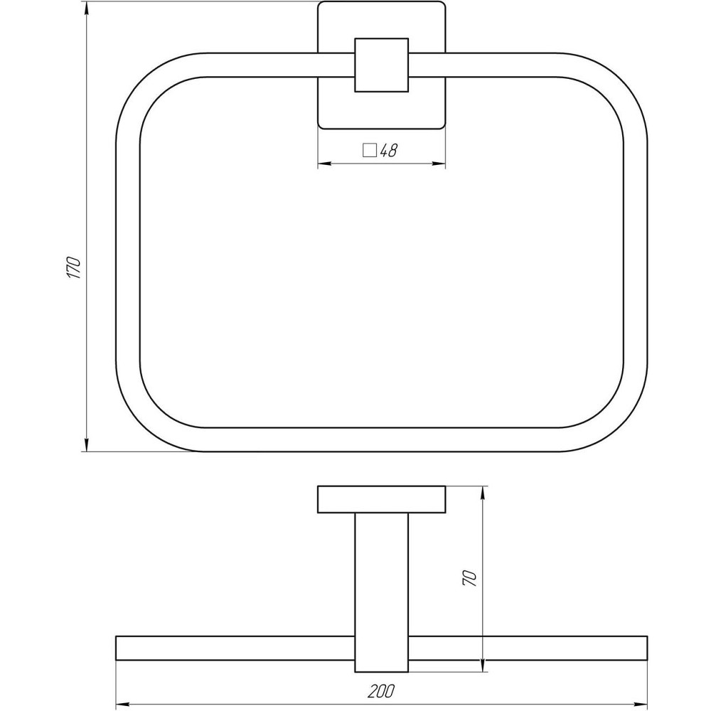 Держатель полотенец Globus Lux SQ 9407 SUS304 (000019465) Киев - изображение 3