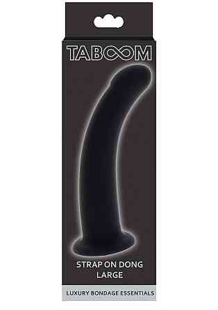 Фалоімітатор страпон Taboom Strap-On Dong Large чорного кольору, 16 см х 3.8 см Sex Aura Київ