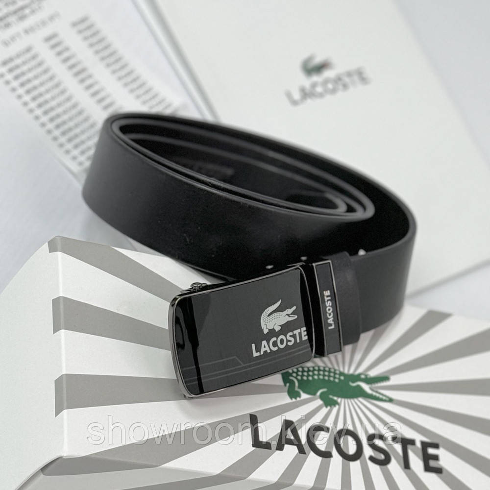 Мужской кожаный брендовый ремень с пряжкой автомат (990) Киев - изображение 4