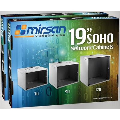 Шафа настінна Mirsan SOHO 9U 19" 535x400, RAL 7035 (MR.SOH09U40DE.02) Вінниця - фото 1