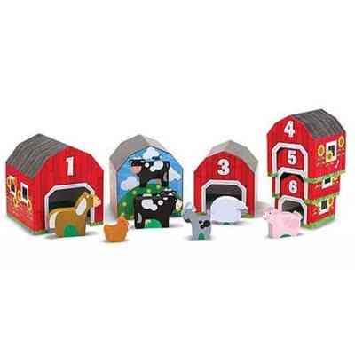 Развивающая игрушка Melissa&Doug Набор блоков-сараев с животными (MD12434) Винница