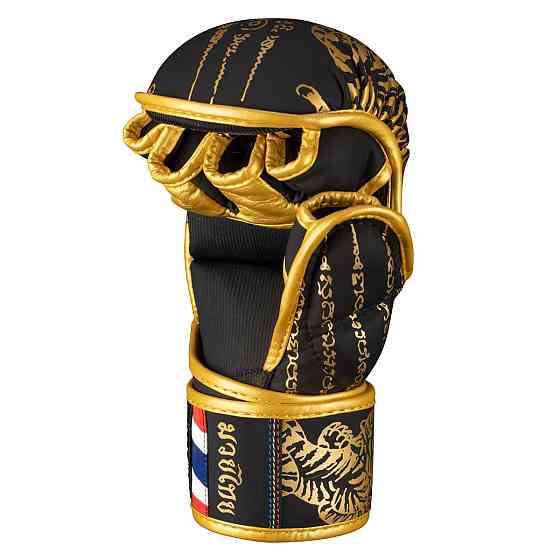 Рукавиці для ММА Phantom Muay Thai Black Gold L/XL (капа у подарунок) Кам'янське