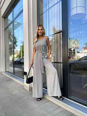 Жіночий комбінезон з широкими брюками "Vita" оптом | Норма і батал Графіт, 46-48 Київ