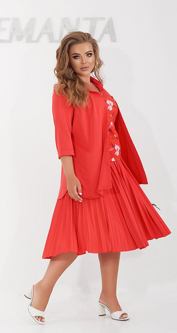 Костюм зі спідницею плісе великого розміру (50) Київ - фото 4