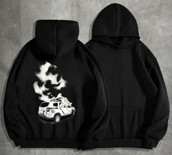 Чёрное худи унісекс - 