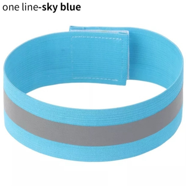 Светоотражающий браслет на одежду 4 см на 35 см голубой Киев - изображение 1
