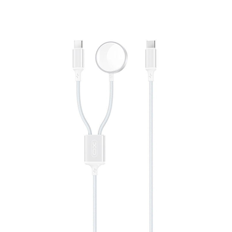 Бездротовий зарядний пристрій XO CX030 2в1 Type-c + Watch Charger білий Львів - фото 1