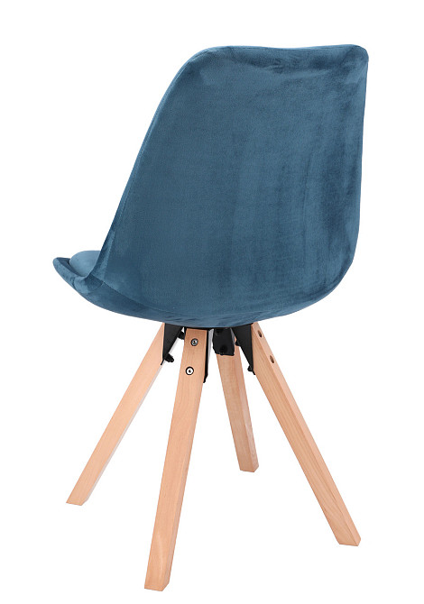 Стілець Saida Jumi у скандинавському стилі з дерев'яними ніжками аквамарин Київ - фото 4