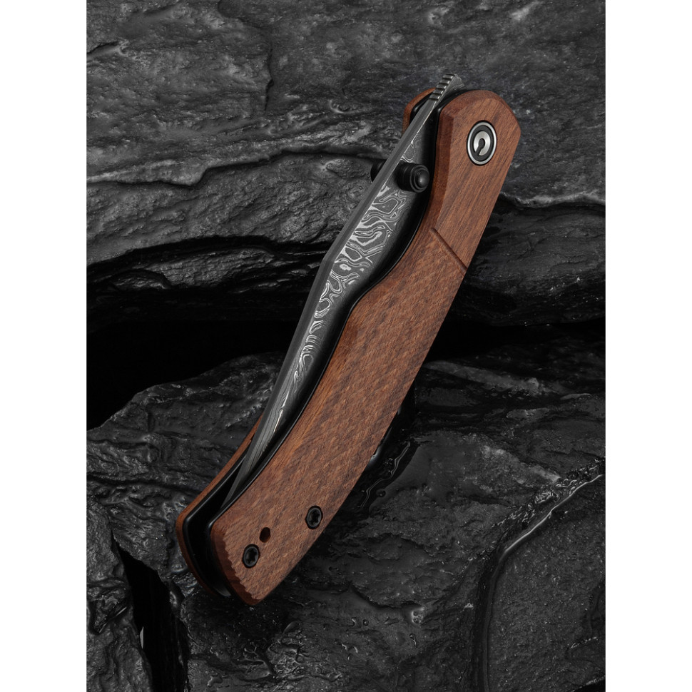 Ніж складаний кишеньковий Civivi Clingman (7.6 см) Damascus / Guibourtia Wood дерево Киев - изображение 11