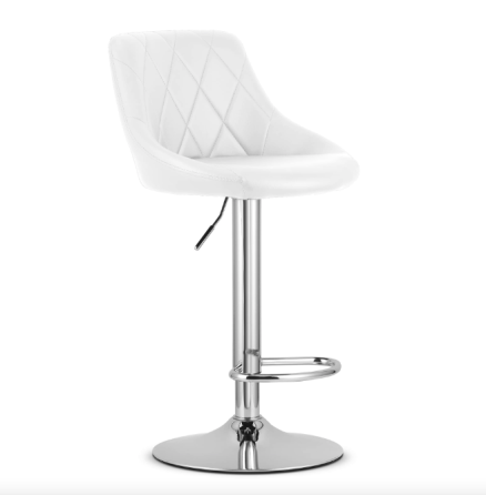 Барний стілець Leobert Kast з спинкою білий Київ
