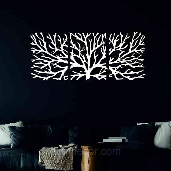 Декоративное настенное Панно «Дерево» Декор на стену 70*160 см, Белый Киев
