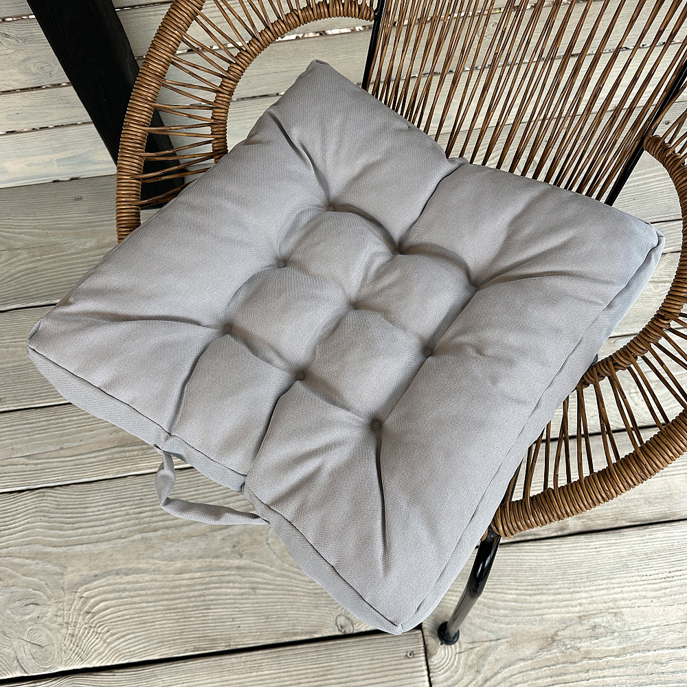 Подушка для стільців (50x50х8 см) Decorator Sawana колір світло-сірий 84-142 Київ - фото 1