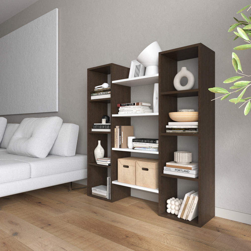 Стелаж для книг VAYS D-8, сучасна полиця, ЛДСП 130×30×140 см - для дому, офісу, вітальні Львів - фото 8