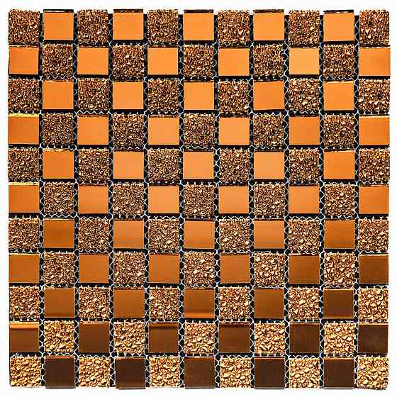 Декоративная стеклянная мозаика оранжевая Киев