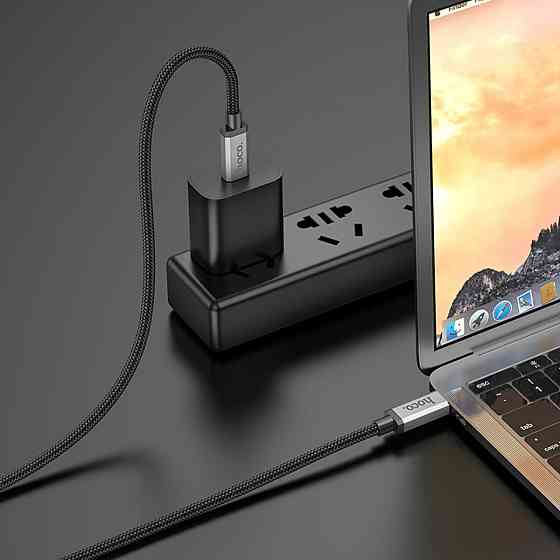 Кабель HOCO US06 USB3.2 20Gbps 100W HD high speed data cable(L=1M) Black Киев