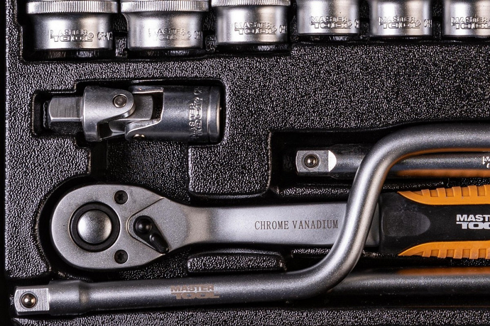 Набор торцевых насадок MASTERTOOL PROFI CrV 1/2