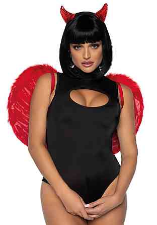 (SALE) Крила дияволиці Leg Avenue devil wings Red, справжнє пір’я Sex Aura Київ