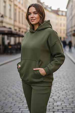 Женский спортивный теплый костюм на флисе батал Хаки 4XL/5XL Харьков