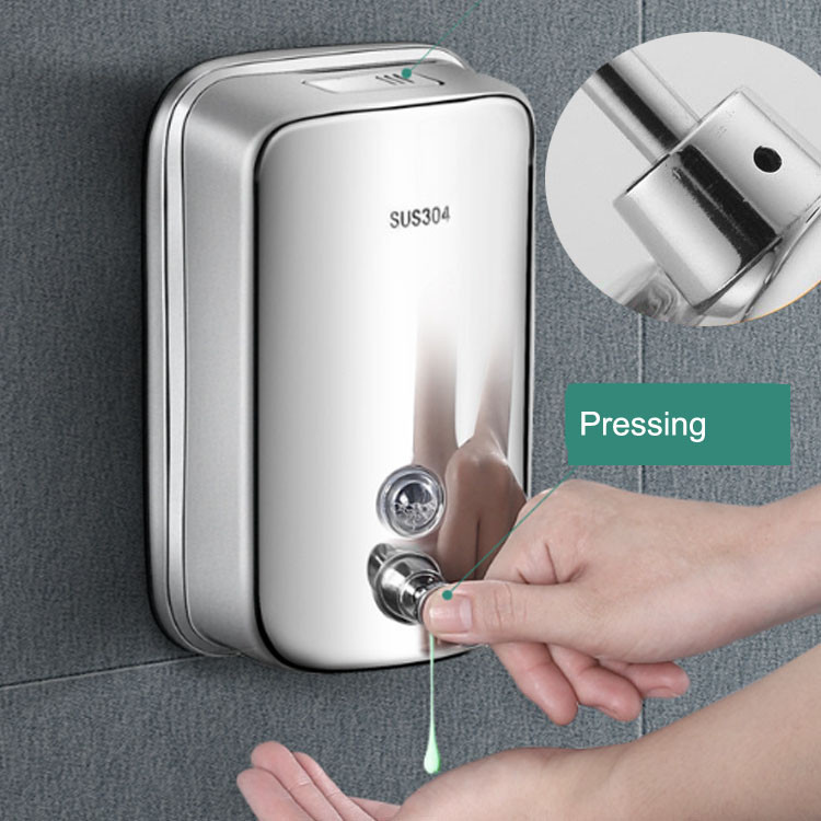 Дозатор для жидкого мыла 0,5 л Zerix D-500-SUS настенный нерж. сталь (ZX3245) Черновцы - изображение 5