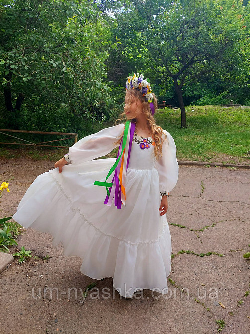 Віночок ободок з квітами "Сценічний зі стрічками" Кривий Ріг - фото 6