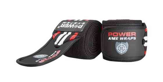 Бинти на коліна Power System PS-3700 Knee Wraps Red/Black (пара) Кам'янське