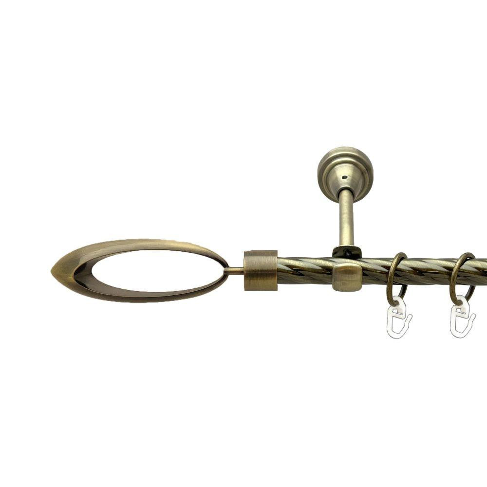 Карниз Orvit Венеція металевий однорядний відкритий скручена труба кільце металеве Антик 16 мм 300 см Львов - изображение 1