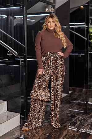 Женский теплый гольф в рубчик Cool 46-48, Шоколадный Киев