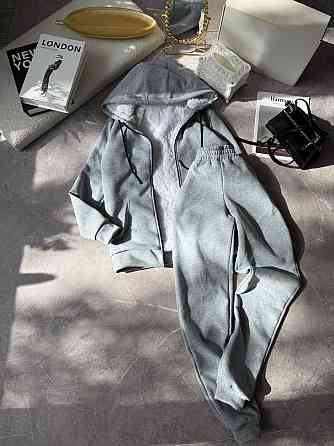 Жіночий теплий повсякденний костюм двійка: худі+штани,  трьохнитка на флісі + хутро Одеса