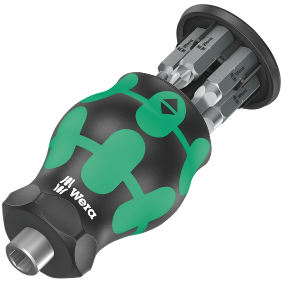 Викрутка Wera з магнітним тримачем 1/4'' магазин з бітами в ручці PH/PZ/SL 05008878001 Одеса