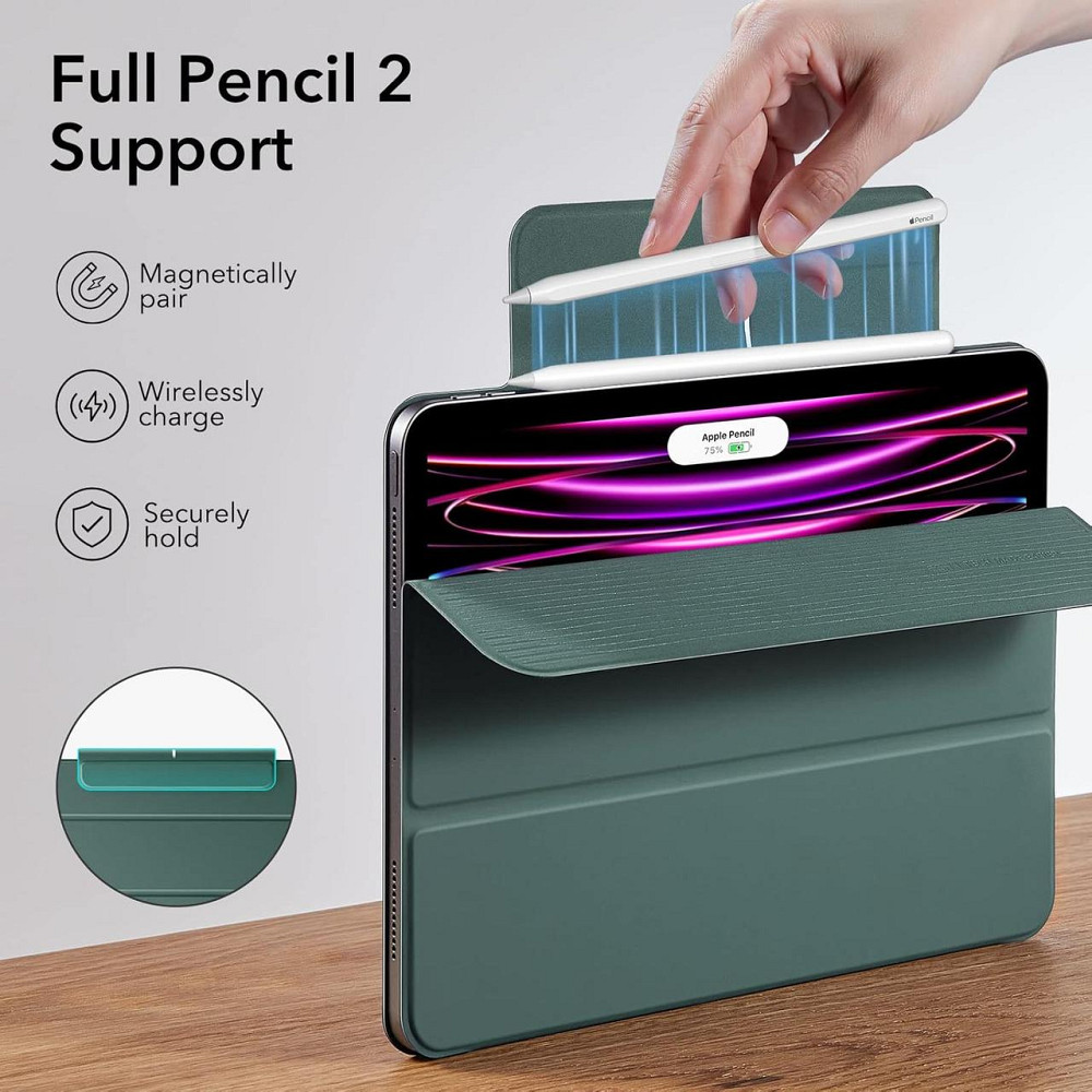 Чехол ESR для iPad Pro 12.9 дюймов (2022/2021/2020, 6-е/5-е/4-е поколение) Forest Green Киев - изображение 6
