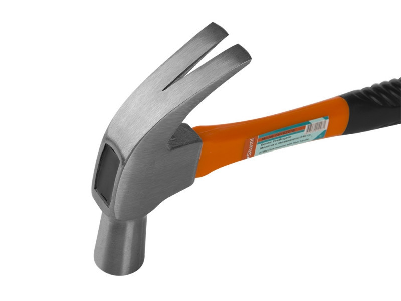 Молоток с гвоздодером Sturm 640гр., оранж. CH10227B (читать описание) Ровно - изображение 3