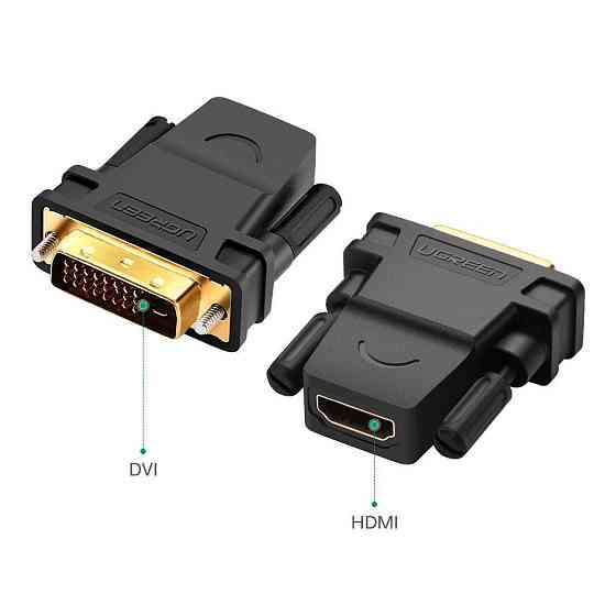 Переходник HDMI DVI D 24+1 Ugreen 20124 (Черный) Николаев